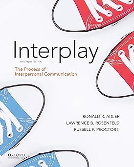 Adler Interplay The Process of Interpersonal Communication 15th Edition